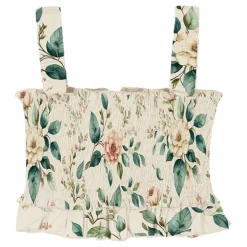 ROCK YOUR BABY Tops | Spring Florals-ADELINE FLORAL SMOCKED TOP