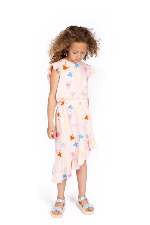 WAUW CAPOW Dresses-ALIA PAINT SPLATTER ASYMMETRICAL DRESS