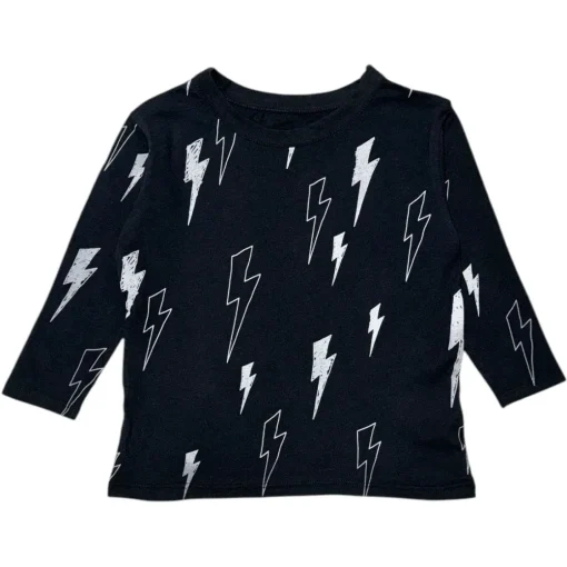 BOY CHASER KIDS Tops | Lightning Bolt-ALL OVER BOLTS LONG SLEEVE TSHIRT