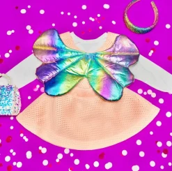 WAUW CAPOW Dresses-ANGEL GIRL RAINBOW WINGS DRESS W/ REMOVABLE STRAPS