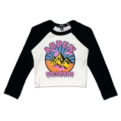 FLOWERS BY ZOE Tops-ASPEN CRYSTAL LONG SLEEVE TSHIRT