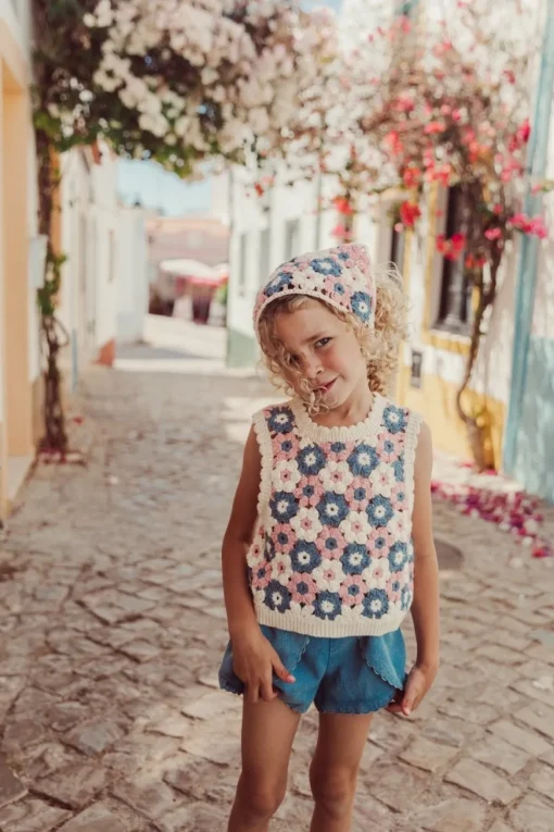 LOUISE MISHA KIDS Bottoms | Denim On Denim-ASYA SCALLOPED SHORTS