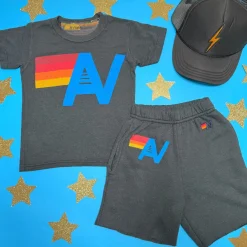 BOY AVIATOR NATION KIDS Bottoms | Camp Outfits-AV LOGO SWEATSHORTS