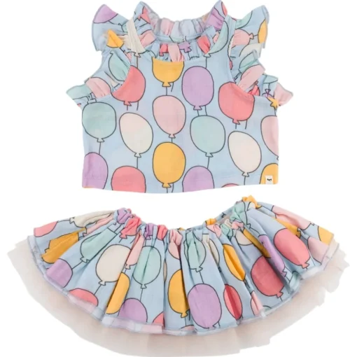 OH BABY! Bottoms | Tops-BALLOON LOLA TOP AND TUTU SKIRT SET