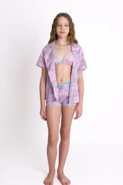 DALAI KIDS Bottoms | Tops-BANDANA BUTTON DOWN TOP AND SHORTS SET/ COVERUP