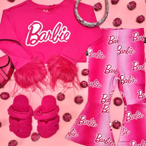 ROCK YOUR BABY Bottoms-BARBIE HIGH WAISTED FLARE LEGGINGS