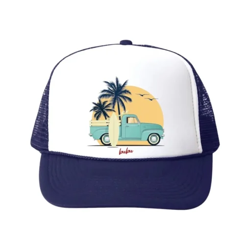 BUBU Hats / Beanies-BEACH TRUCK TRUCKER HAT