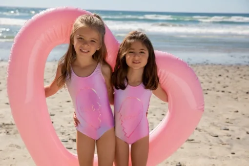 PQ KIDS Swim | Hearts-BEST TIE DYE ONE PIECE SWIMSUIT