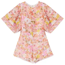 MARLO Spring Florals-BLOSSOM FLORAL OPEN BACK ROMPER