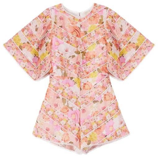 MARLO Spring Florals-BLOSSOM FLORAL OPEN BACK ROMPER