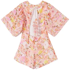 MARLO Spring Florals-BLOSSOM FLORAL OPEN BACK ROMPER