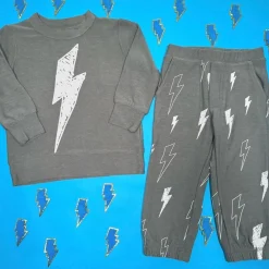 BOY CHASER KIDS Bottoms | Lightning Bolt-BOLT SWEATPANTS