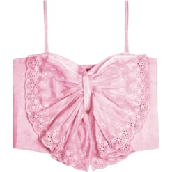 KATIE J NEW YORK Tops | Special Occasion-BOW LACE TOP