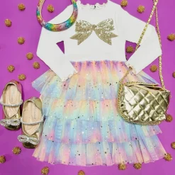PETITE HAILEY Dresses | Dresses-BOW LAYERED TUTU DRESS