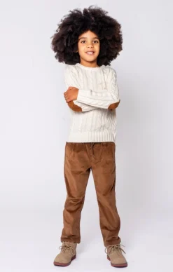 BOY APPAMAN Bottoms-BRITISH CORDUROY KHAKI CLUB PANTS