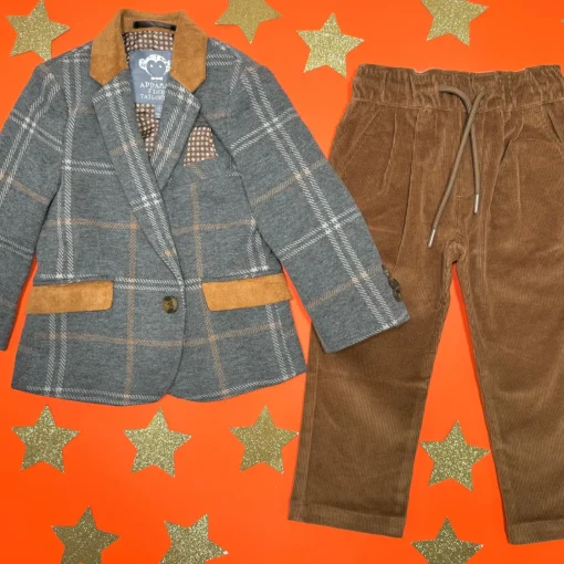 BOY APPAMAN Bottoms-BRITISH CORDUROY KHAKI CLUB PANTS