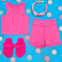 TEREZ Bottoms | Camp Outfits-BUBBLEGUM BIKER SHORTS