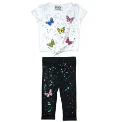 ROCK CANDY Bottoms | Tops-BUTTERFLY SPLATTER TSHIRT AND LEGGINGS SET