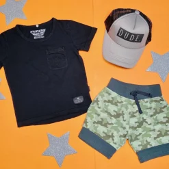 BOY YPORQUE Bottoms | Camo-CAMO LAYERED SHORTS