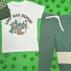 BOY TINY WHALES Tops | Tops-CAMP HIKE REPEAT TSHIRT