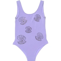 MC2 SAINT BARTH KIDS Swim-CARA SHINY STRASS SHELL ONE PIECE SWIMSUIT