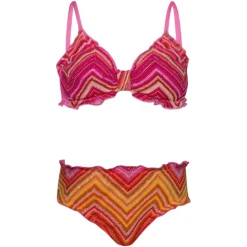 PQ KIDS Swim-CAYENNE LETTUCE EDGE TWO PIECE BIKINI
