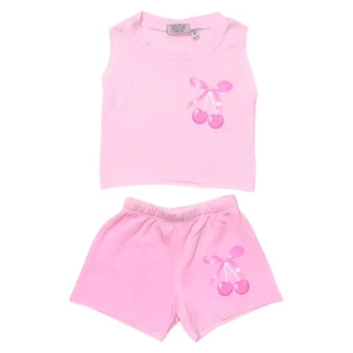 FIREHOUSE Bottoms | Tops-CHERRIES AND BOW TANK TOP AND SHORTS SET