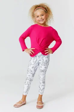 TEREZ Bottoms-CHRISTMAS COLORING LEGGINGS