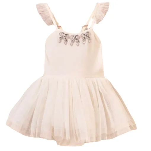 NORALEE Dresses | Sets-CLEMENTINE BOW TUTU ONESIE DRESS