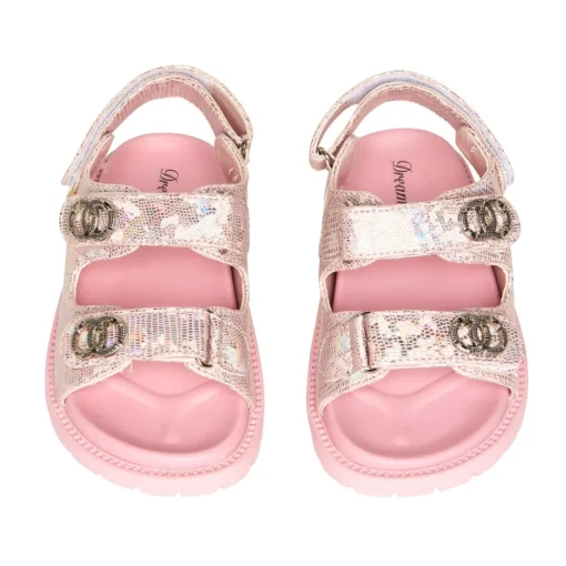 MINI DREAMERS Shoes-COCO HOLOGRAPHIC DAD SANDALS
