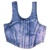 FLOWERS BY ZOE Tops-COLORED DENIM TANK TOP
