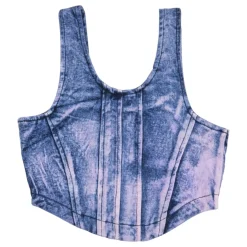FLOWERS BY ZOE Tops-COLORED DENIM TANK TOP