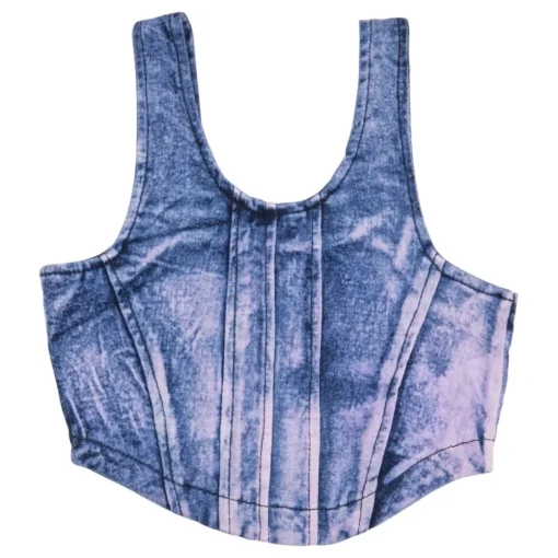 FLOWERS BY ZOE Tops-COLORED DENIM TANK TOP