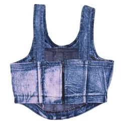 FLOWERS BY ZOE Tops-COLORED DENIM TANK TOP