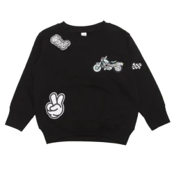 BOY MINI DREAMERS Outerwear-COOL MOTORCYCLE PATCHES SWEATSHIRT