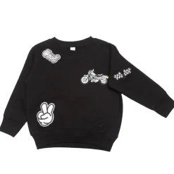 BOY MINI DREAMERS Outerwear-COOL MOTORCYCLE PATCHES SWEATSHIRT