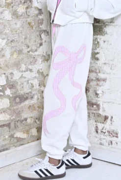 KATIE J NEW YORK Bottoms | Bows Collection-COQUETTE BOW DYLAN SWEATPANTS