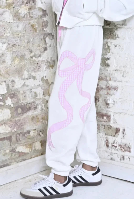 KATIE J NEW YORK Bottoms | Bows Collection-COQUETTE BOW DYLAN SWEATPANTS