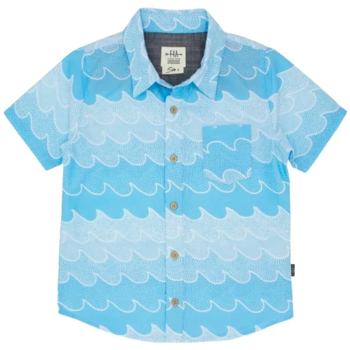 BOY FEATHER 4 ARROW Tops | Tops-COSMIC WAVES  BUTTON DOWN