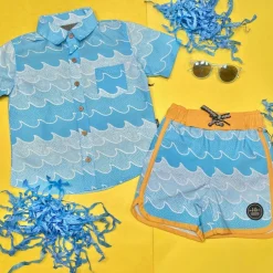 BOY FEATHER 4 ARROW Tops | Tops-COSMIC WAVES  BUTTON DOWN