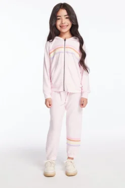 CHASER KIDS Bottoms-COZY KNIT STRIPE SWEATPANTS