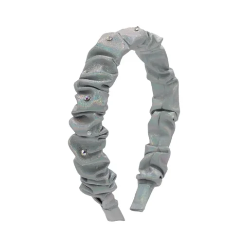 BARI LYNN Clips / Headbands | Special Occasion-CRYSTAL METALLIC SCRUNCHY HEADBAND