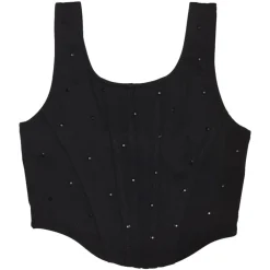FLOWERS BY ZOE Tops-CRYSTAL STONES TANK TOP