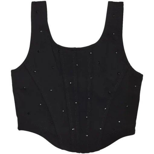FLOWERS BY ZOE Tops-CRYSTAL STONES TANK TOP