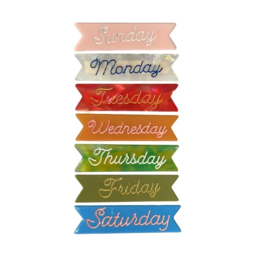 EUGENIA KIDS Clips / Headbands-7 DAYS OF THE WEEK CLIPS