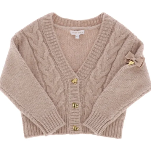 ANGEL'S FACE Outerwear | Bows Collection-DELPHINE CABLE KNIT CARDIGAN