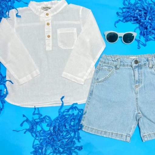 BOY TOCOTO VINTAGE Bottoms | Denim On Denim-DENIM BERMUDA SHORTS