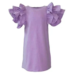 LOLA AND THE BOYS Dresses | Denim On Denim-DENIM RUFFLE DRESS