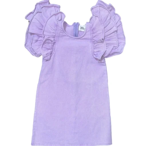 LOLA AND THE BOYS Dresses | Denim On Denim-DENIM RUFFLE DRESS