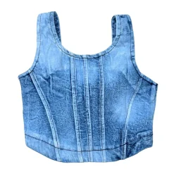 FLOWERS BY ZOE Tops-DENIM TANK TOP
